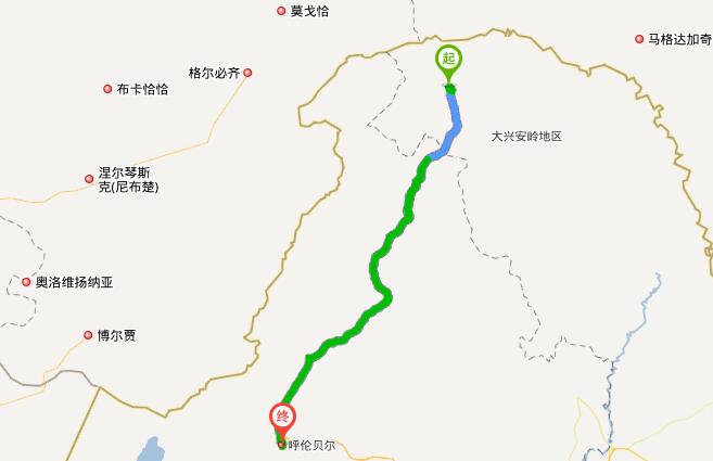 漠河到呼伦贝尔